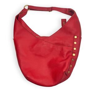 Hammitt Tom Zip Large Poppy Red Leather Hobo Shoulder Bag Limited EUC